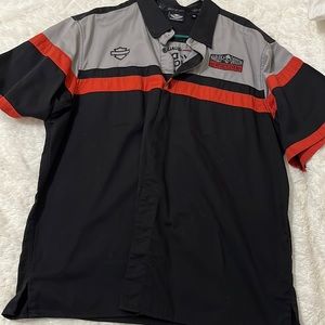 Vintage Harley Davidson Button Up T-Shirt